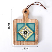 vintage trivet, wooden trivet, tile inlay trivet, heat resistant trivet, kitchen decor, hot pot pad, insulated trivet, Australian kitchen accessories, bench top protector, gift idea - Camel - Size 1