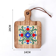 vintage trivet, wooden trivet, tile inlay trivet, heat resistant trivet, kitchen decor, hot pot pad, insulated trivet, Australian kitchen accessories, bench top protector, gift idea - Camel - Size 2 In Australia - Darrahopens