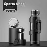 316 Stainless Steel Thermos Large Capacity Thermos Portable Thermos Flask - Black - Size 1500ml In Australia - Darrahopens