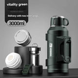 316 Stainless Steel Thermos Large Capacity Thermos Portable Thermos Flask - Green - Size 1500ml In Australia - Darrahopens