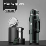 316 Stainless Steel Thermos Large Capacity Thermos Portable Thermos Flask - Green - Size 2000ml In Australia - Darrahopens