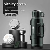 316 Stainless Steel Thermos Large Capacity Thermos Portable Thermos Flask - Green - Size 3000ml In Australia - Darrahopens