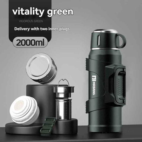 316 Stainless Steel Thermos Large Capacity Thermos Portable Thermos Flask - Green - Size 3000ml In Australia - Darrahopens