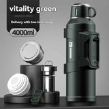 316 Stainless Steel Thermos Large Capacity Thermos Portable Thermos Flask - Green - Size 4000ml In Australia - Darrahopens