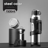 316 Stainless Steel Thermos Large Capacity Thermos Portable Thermos Flask - Silver - Size 3000ml