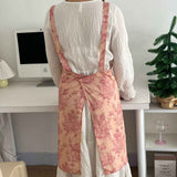 waterproof apron, ink-wash apron, drawstring apron, cafe apron, home apron, pet shop apron, anti-dust apron, australia apron - Pink - Size M In Australia - Darrahopens
