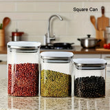 airtight storage jars, coffee bean jars, stainless steel lid, glass jars with lids, square canisters, pantry organisation, kitchen storage Australia - Clear - Size 2pcs-700ml