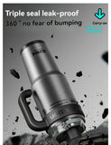 Giant Straw Tumbler Large Capacity Insulated Tumbler Ceramic Lined Cup - Silver - grey - Size 316-1200ml