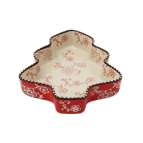 Christmas baking dish, ceramic baking ware, festive tableware, food-grade baking dish, heat-resistant dish, holiday dinnerware, Australian kitchen, Christmas gift idea, ceramic bakeware Australia - Red - Size 800ML In Australia - Darrahopens