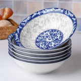 blue and white porcelain bowl, soup bowl, noodle bowl, ceramic bowl, large bowl, tableware, Australian home, dinnerware set, traditional design, durable ceramic - Cyan - Size 2pcs In Australia - Darrahopens
