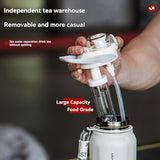 316 Stainless Steel Water Bottle Outdoor Insulated Bottle Sports Straw Bottle - Black - Size 1000ml