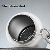316 Stainless Steel Water Bottle Outdoor Insulated Bottle Sports Straw Bottle - Silver - Size 1200ml