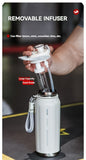 316 Stainless Steel Water Bottle Outdoor Insulated Bottle Sports Straw Bottle - Silver - Size 1200ml