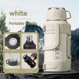 316 Stainless Steel Thermos Large Capacity Thermos Portable Thermos Flask - White - Size 2000ml In Australia - Darrahopens