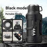 316 Stainless Steel Thermos Large Capacity Thermos Portable Thermos Flask - White - Size 3000ml In Australia - Darrahopens