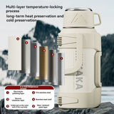 316 Stainless Steel Thermos Large Capacity Thermos Portable Thermos Flask - White - Size 5200ml In Australia - Darrahopens