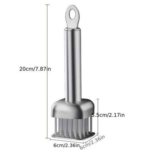 Silver White meat tenderizer, stainless steel, kitchen tool, tender meat, cooking essential, Australian kitchen, beef tenderizer, chicken tenderizer, marinating tool, kitchen gadget