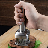 Silver White meat tenderizer, stainless steel, kitchen tool, tender meat, cooking essential, Australian kitchen, beef tenderizer, chicken tenderizer, marinating tool, kitchen gadget