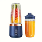 Blue Green Portable Electric Juicer Blender 6-Blade Juicer USB Rechargeable Juicer 2-In-1 In Australia - Darrahopens