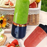 Blue Green Portable Electric Juicer Blender 6-Blade Juicer USB Rechargeable Juicer 2-In-1 In Australia - Darrahopens