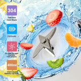 Blue Green Portable Electric Juicer Blender 6-Blade Juicer USB Rechargeable Juicer 2-In-1 In Australia - Darrahopens