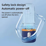Blue Green Portable Electric Juicer Blender 6-Blade Juicer USB Rechargeable Juicer 2-In-1