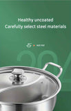 Silver double-layer hot pot, stainless steel hot pot, multi-flavor hot pot, kitchen utensil, durable hot pot, induction compatible hot pot, family dining gift