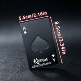 Black Red playing card bottle opener, novelty bottle opener, compact bottle opener, stylish bar tool, stainless steel bottle opener, Australian market bar accessory, unique gift idea
