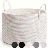 woven laundry basket, durable laundry basket, spacious laundry hamper, stylish laundry storage, Australian home organisation, multi-purpose storage basket, ergonomic handles, decorative laundry bin