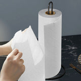 paper towel holder, plastic wrap stand, iron kitchen organizer, removable holder, easy-carry kitchen item, kitchen countertop organizer, gift for home cook - White - Size 1PCS