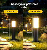 solar lawn lights, stainless steel outdoor lights, 3-LED garden lights, waterproof outdoor lights, modern outdoor lighting, cylindrical solar lights, Australian outdoor lights - Black warm light - Size 2PCS In Australia - Darrahopens