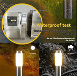 solar lawn lights, stainless steel outdoor lights, 3-LED garden lights, waterproof outdoor lights, modern outdoor lighting, cylindrical solar lights, Australian outdoor lights - Silver - toned warm light - Size 1PCS