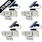 solar outdoor light, motion sensor wall light, waterproof led light, rotatable solar panel, Australian outdoor lighting, energy saving garden light, dusk to dawn light - White light - Size 1PCS In Australia - Darrahopens