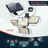 solar outdoor light, motion sensor wall light, waterproof led light, rotatable solar panel, Australian outdoor lighting, energy saving garden light, dusk to dawn light - White light - Size 2PCS In Australia - Darrahopens