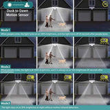 solar outdoor light, motion sensor wall light, waterproof led light, rotatable solar panel, Australian outdoor lighting, energy saving garden light, dusk to dawn light - White light - Size 4PCS In Australia - Darrahopens