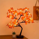 maple leaf lamp, LED table lamp, bendable branch lamp, home decor lamp, festive light, autumn decoration, nightstand lamp, Australian home decor, energy-saving lamp, indoor ambience lighting - maple tree - Size LED-USB
