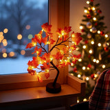 maple leaf lamp, LED table lamp, bendable branch lamp, home decor lamp, festive light, autumn decoration, nightstand lamp, Australian home decor, energy-saving lamp, indoor ambience lighting - maple tree - Size LED-USB