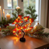 maple leaf lamp, LED table lamp, bendable branch lamp, home decor lamp, festive light, autumn decoration, nightstand lamp, Australian home decor, energy-saving lamp, indoor ambience lighting - maple tree - Size LED-USB