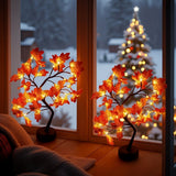 maple leaf lamp, LED table lamp, bendable branch lamp, home decor lamp, festive light, autumn decoration, nightstand lamp, Australian home decor, energy-saving lamp, indoor ambience lighting - maple tree - Size LED-USB