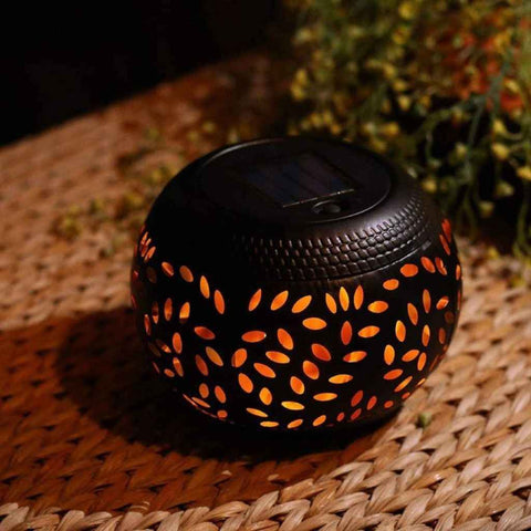 solar table lamp, outdoor metal lamp, IP65 lamp, ambient projection light, garden night light, bedroom decor lamp, party lighting, Australian outdoor decor - Black - Size 2PCS In Australia - Darrahopens