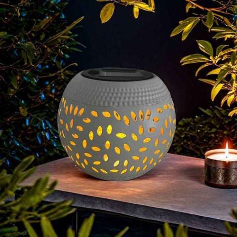 solar table lamp, outdoor metal lamp, IP65 lamp, ambient projection light, garden night light, bedroom decor lamp, party lighting, Australian outdoor decor - White - Size 2PCS In Australia - Darrahopens