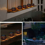 solar table lamp, outdoor metal lamp, IP65 lamp, ambient projection light, garden night light, bedroom decor lamp, party lighting, Australian outdoor decor - White - Size 2PCS In Australia - Darrahopens