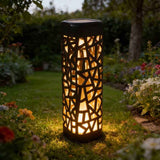 solar garden lights, outdoor waterproof lights, warm white LED pathway lights, automatic dusk to dawn lights, landscape lighting, lawn lights, patio lights, driveway lights, solar stake lights, Australian outdoor lights - Warm light - Size 6PCS