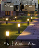 Solar Lawn Lights Stainless Steel Outdoor Lights 3-LED Garden Lights Waterproof - Black warm light - Size 1PCS In Australia - Darrahopens