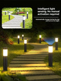 Solar Lawn Lights Stainless Steel Outdoor Lights 3-LED Garden Lights Waterproof - Black warm light - Size 1PCS