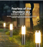 Solar Lawn Lights Stainless Steel Outdoor Lights 3-LED Garden Lights Waterproof - Black warm light - Size 2PCS In Australia - Darrahopens