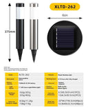 Solar Lawn Lights Stainless Steel Outdoor Lights 3-LED Garden Lights Waterproof - Silver - toned warm light - Size 1PCS In Australia - Darrahopens