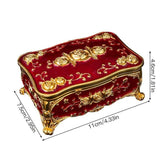 Pearl Enamel Jewelry Box, Red Enamel Jewelry Box, Gold-Plated Jewelry Box, Home Decor, Jewelry Storage, Luxury Gift, Australian Gift, Dressing Table Decor - Red - Size L In Australia - Darrahopens