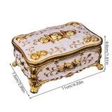 Pearl Enamel Jewelry Box, Red Enamel Jewelry Box, Gold-Plated Jewelry Box, Home Decor, Jewelry Storage, Luxury Gift, Australian Gift, Dressing Table Decor - Red - Size L In Australia - Darrahopens