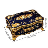 Pearl Enamel Jewelry Box, Red Enamel Jewelry Box, Gold-Plated Jewelry Box, Home Decor, Jewelry Storage, Luxury Gift, Australian Gift, Dressing Table Decor - White - Size L In Australia - Darrahopens